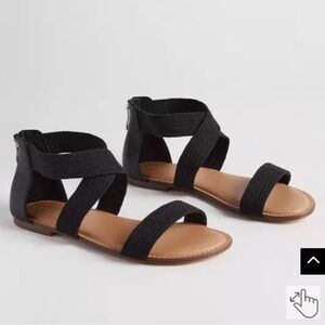 Torrid Black Stretch Band Ankle Sandal Size 12